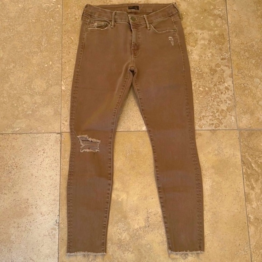 Mother Looker Ankle Fray Jeans in Coast Point Size 27